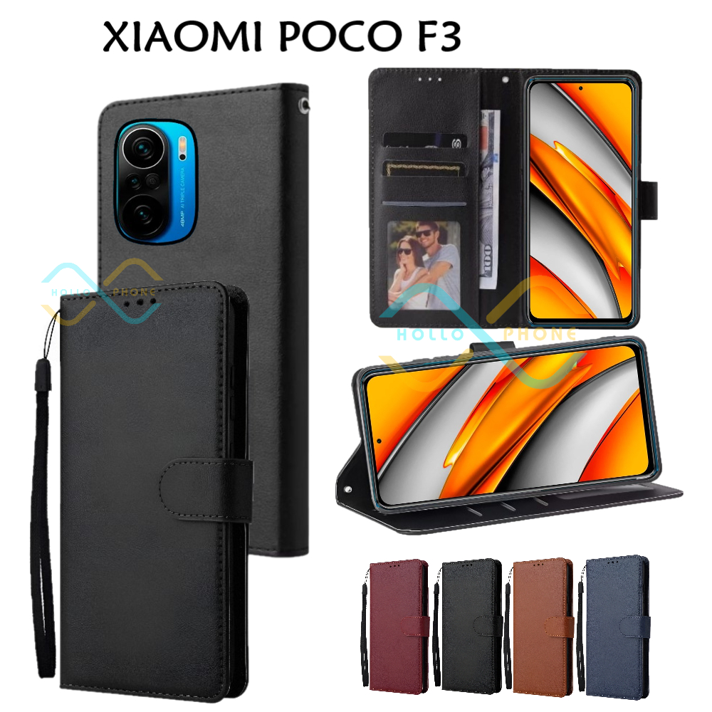 Flip Case Xiaomi Poco F3 Wallet Leather Case Premium Casing Hp Xiaomi Poco F3