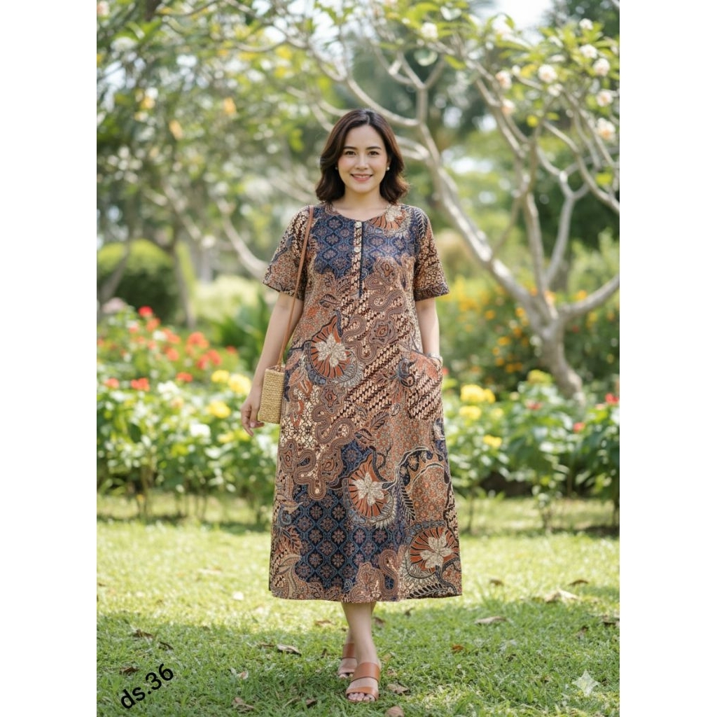 UNGU Purple Kencana Daster Blue Label LD: 118cm/KUB 36