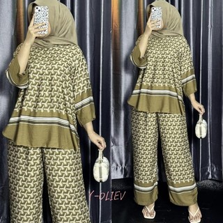 Setelan Celana One Set Rayon Premium Setelan Wanita Teebaru Setelan Jumbo