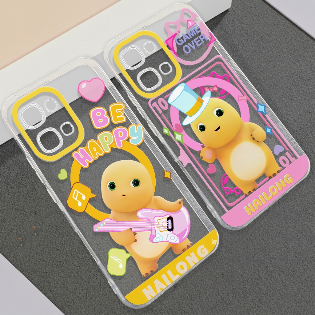 Softcase Clear Casing Nailong Oppo A6 Pro Case Hp Reno 13 Transparent Anti-Scratch ล่าสุด NBO-106