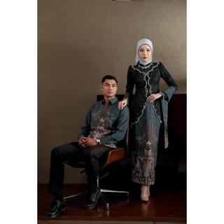 (Akita- ZALINA cantili tunik series couple NEW ) Set Couple Atasan Blouse cantili Premium, Kemeja Batik Doby & Rok Doby Premium Kondangan & Lamaran