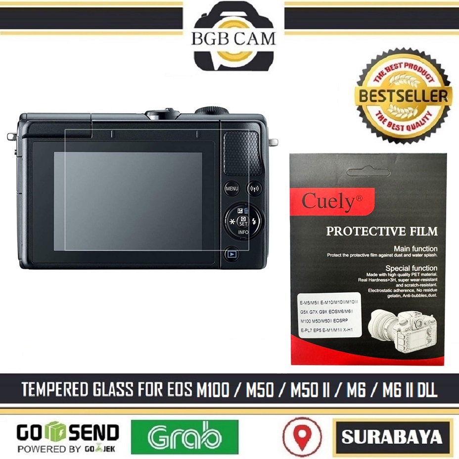 กระจกนิรภัยสําหรับ Canon EOS M100 / M50 / M50 II / M6 / M6 II / G7X / G9X / EOS RP ฯลฯ
