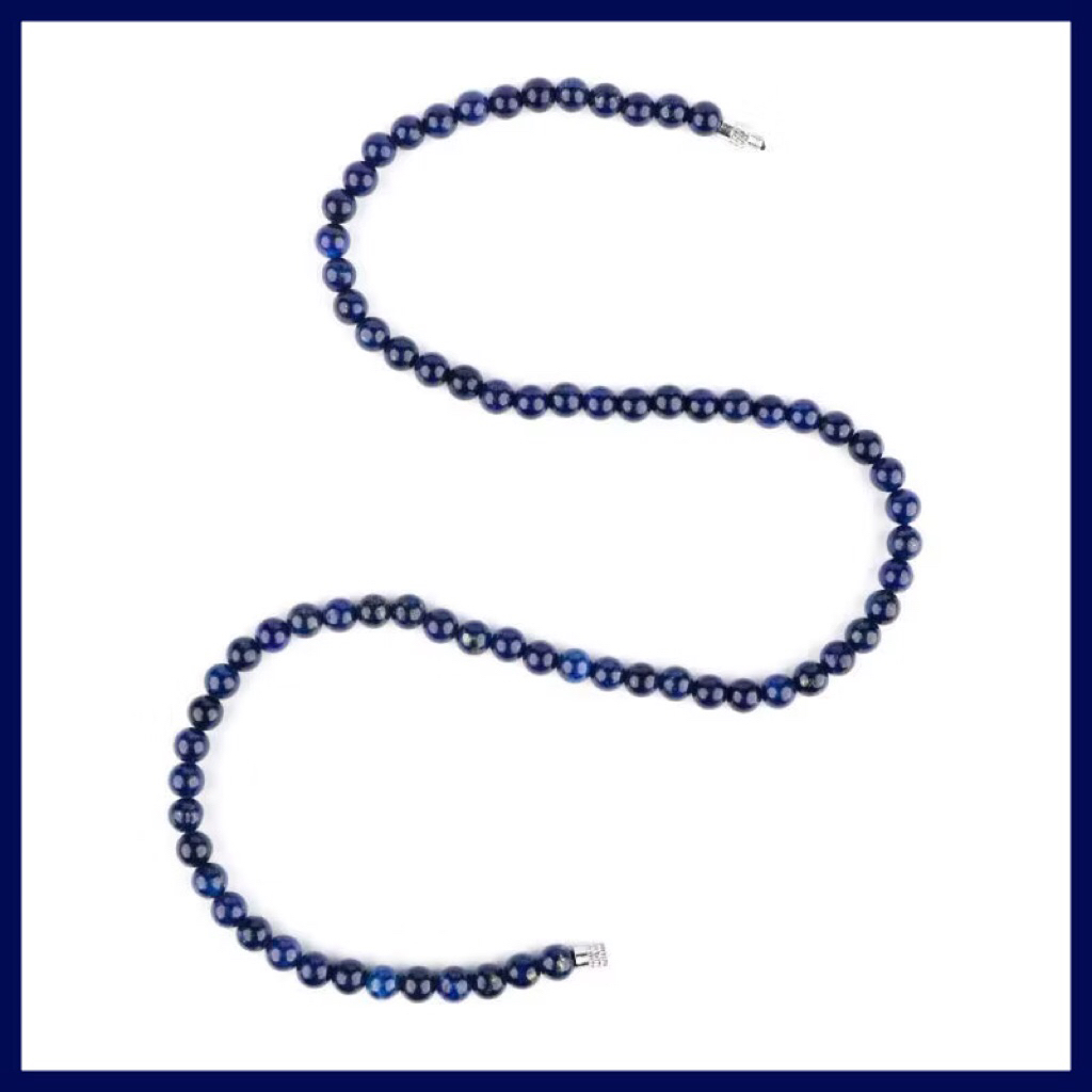 LAPIZ LAZULI STONE NECKLACE DIM 6 MM
