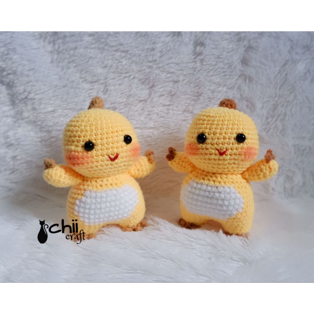 (Chiicraft) Amigurumi Nailong | Nailong ตุ๊กตาถัก | ทําด้วยมือ ทําด้วยมือ ทําด้วยมือ | เพ็งไดโนเหลือ
