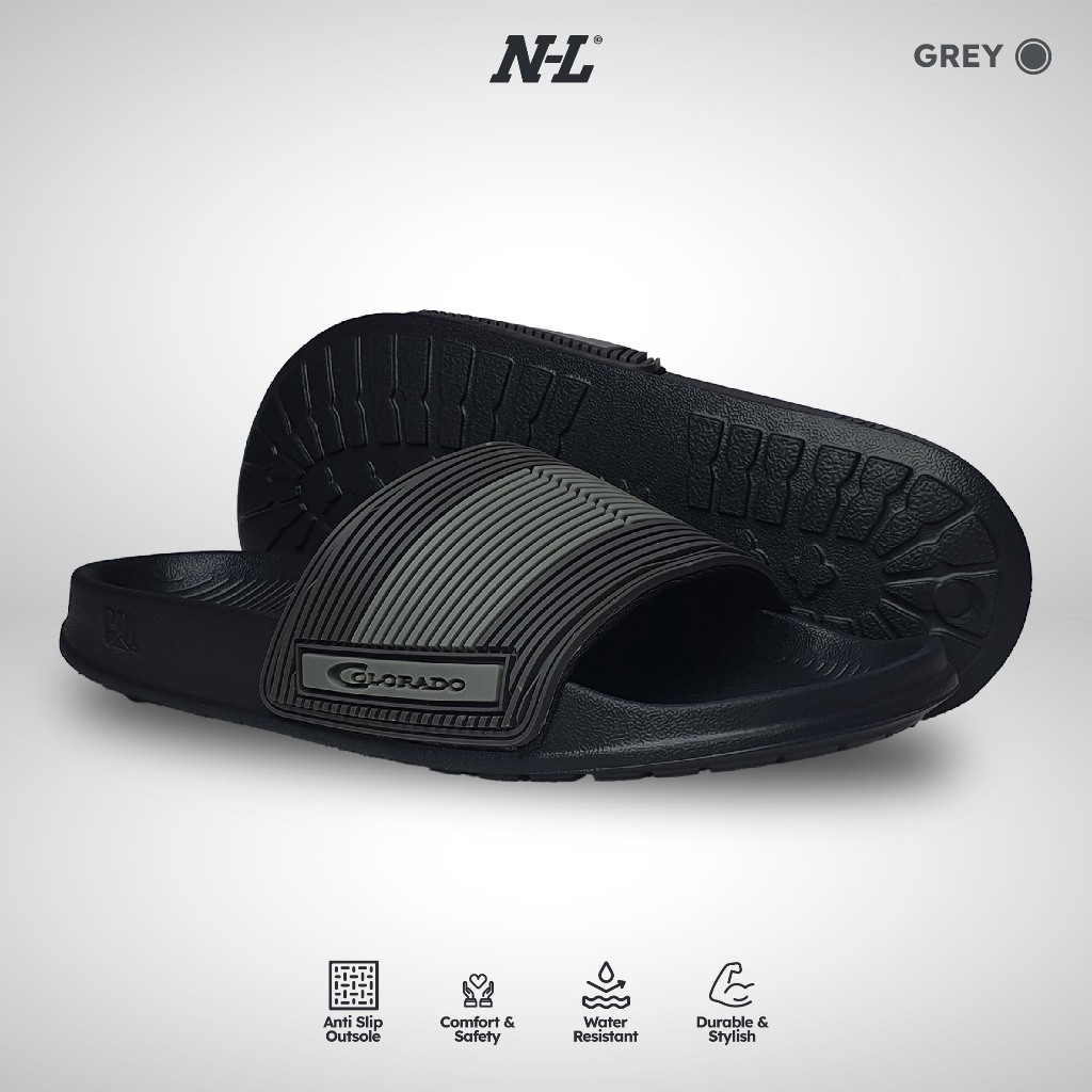 รองเท้าแตะยางผู้ชาย Colorado Tommy Grey - กันน้ํา นุ่ม ทนทาน และเท่สําหรับสวมใส่ทุกวัน