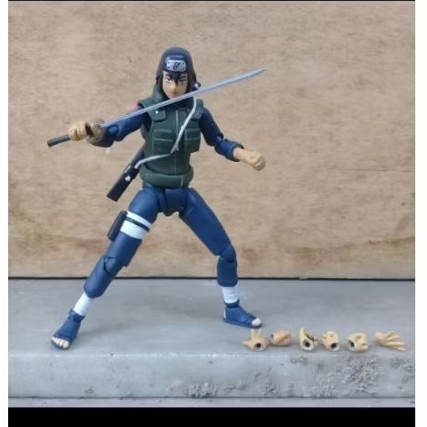 Shf Gekou Hayate อะนิเมะ Naruto action figure custom ninja handmade shfiguarts 1/12 บล็อก Sasuke Jir