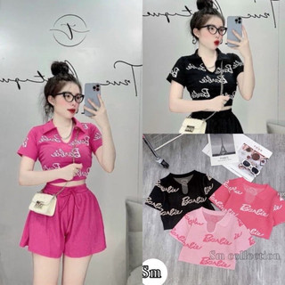 SM COLLECTIONN ATASAN WANITA BAJU CROP TOP WANITA KREA BARXIE  KNIT RIB PREMIUM