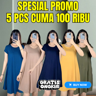 SPESIAL PROMO 100RB DAPAT 5PCS DASTER MOLA DEWASA DRESS MOLA SEXY BAHAN SOFT PE 24s BISA PILIH WARNA