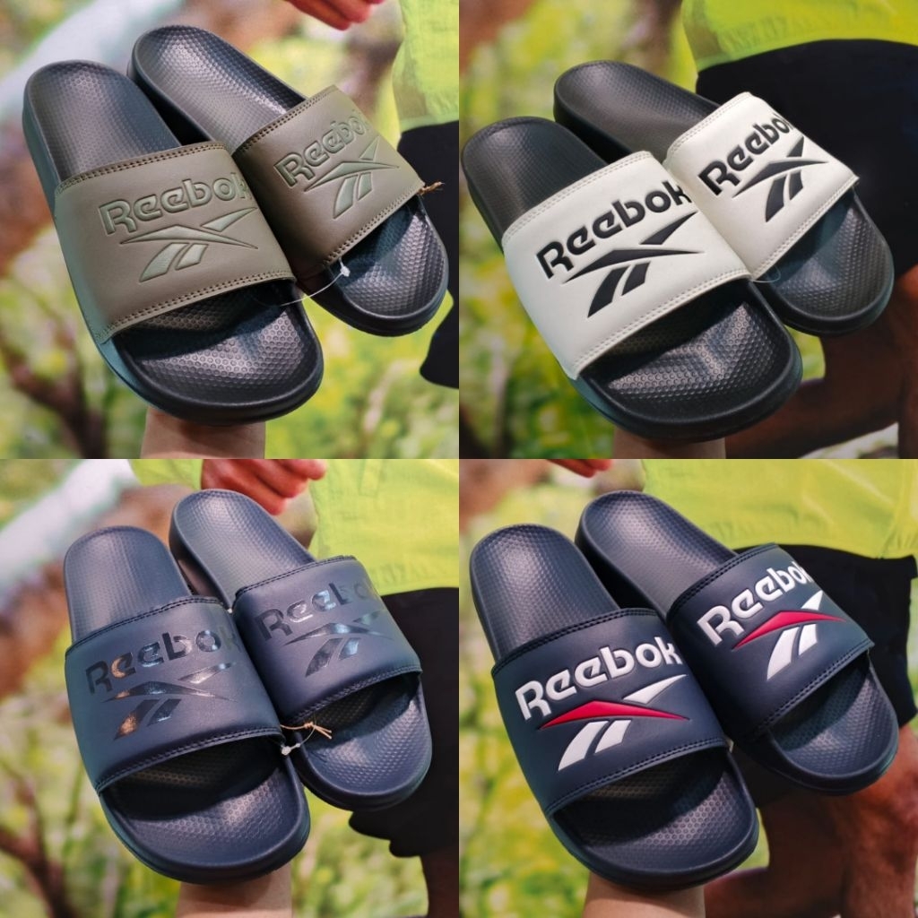 REEBOK CLASSIC SLIDE UNISEX SANDALS - สีดํา, ขาว, NAVY & ARMY