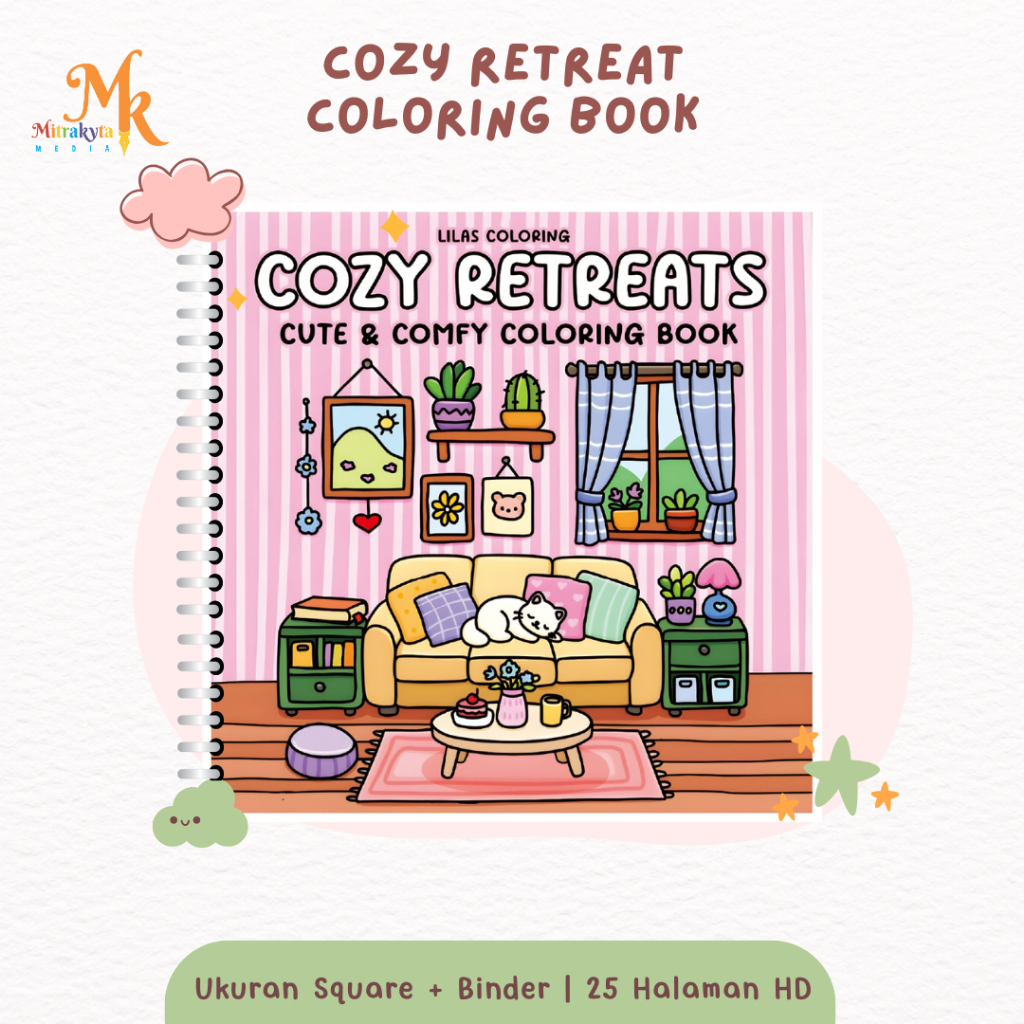 Coco Wyo Girl Moment Cozy Retreat สมุดระบายสีสําหรับวัยรุ่นและเด็ก Aesthetic Relaxing สมุดระบายสี 25
