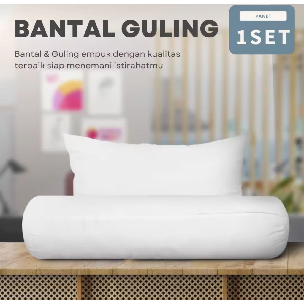SAVING PACKAGE OF PLAIN WHITE PILLOWS & BOLLERS SOFT 100% - PILLOWS + BOLSTERS