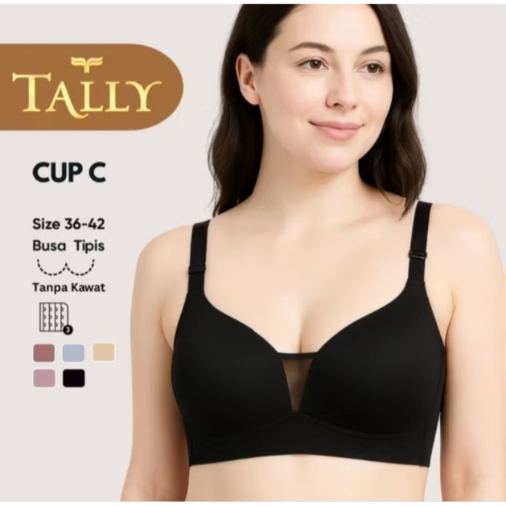 Bra BH 2131 TLY ORY cup C hook 3 size 36-42 มีรูพรุนไม่มีลวด Full Cup