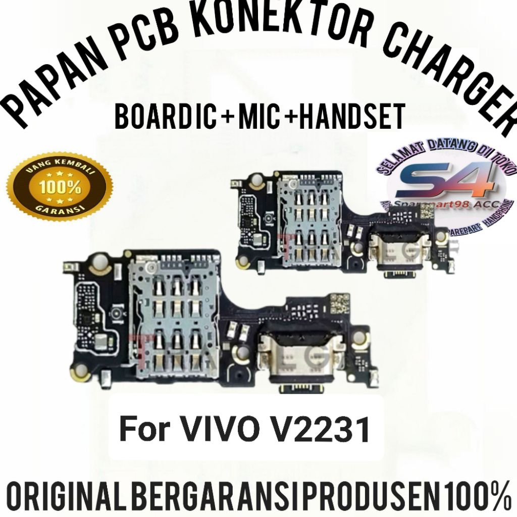 Vivo V2231 แท่นชาร์จแบบยืดหยุ่น แท่นชาร์จ บอร์ด PCB iC Original