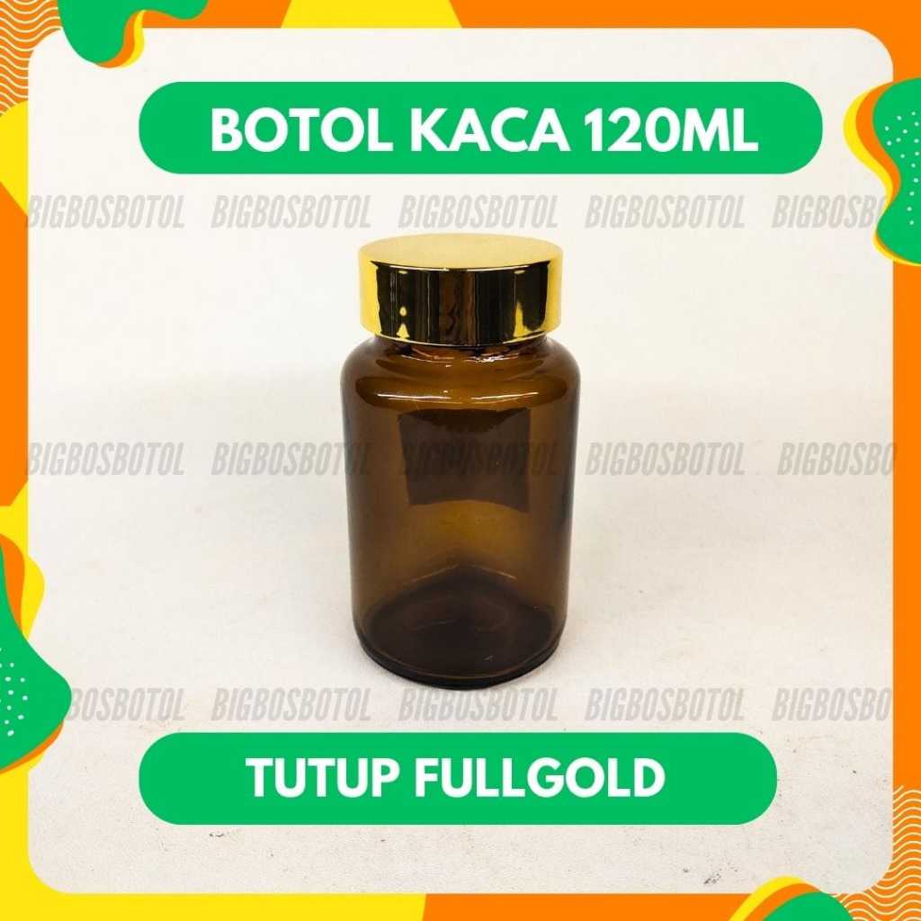 ขวดแก้ว 120ML พร้อมฝา Fullgold