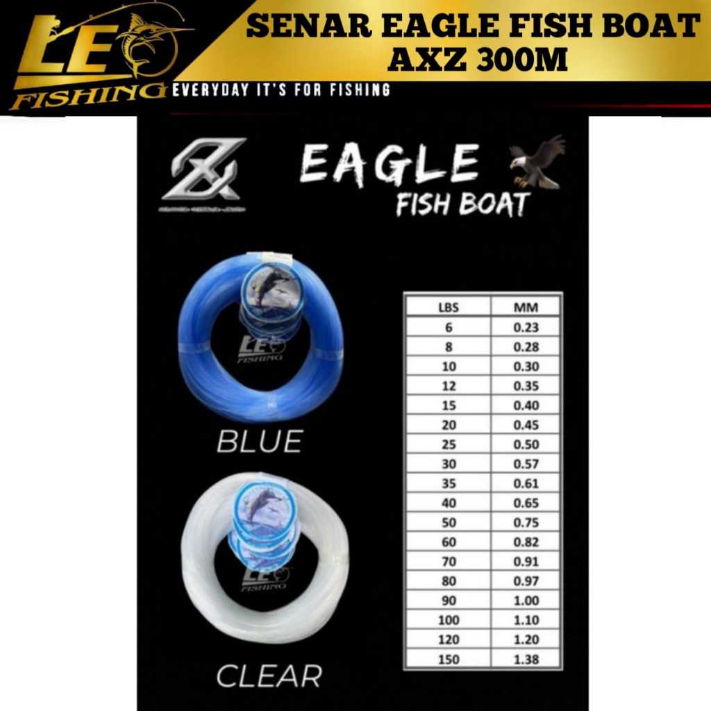 300 เมตร AXZ EAGLE FISH BOAT CONNECTIONING FISHING LINE EXTRA STRONG LINE SINKING LINE