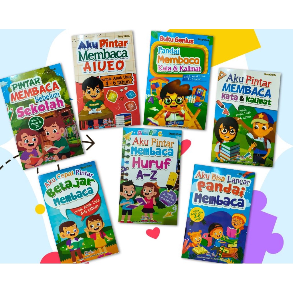 หนังสือสําหรับเด็กอัจฉริยะ 7 แพ็คเกจครบชุดสําหรับการอ่าน Aiueo Words & Senences ก่อนโรงเรียน