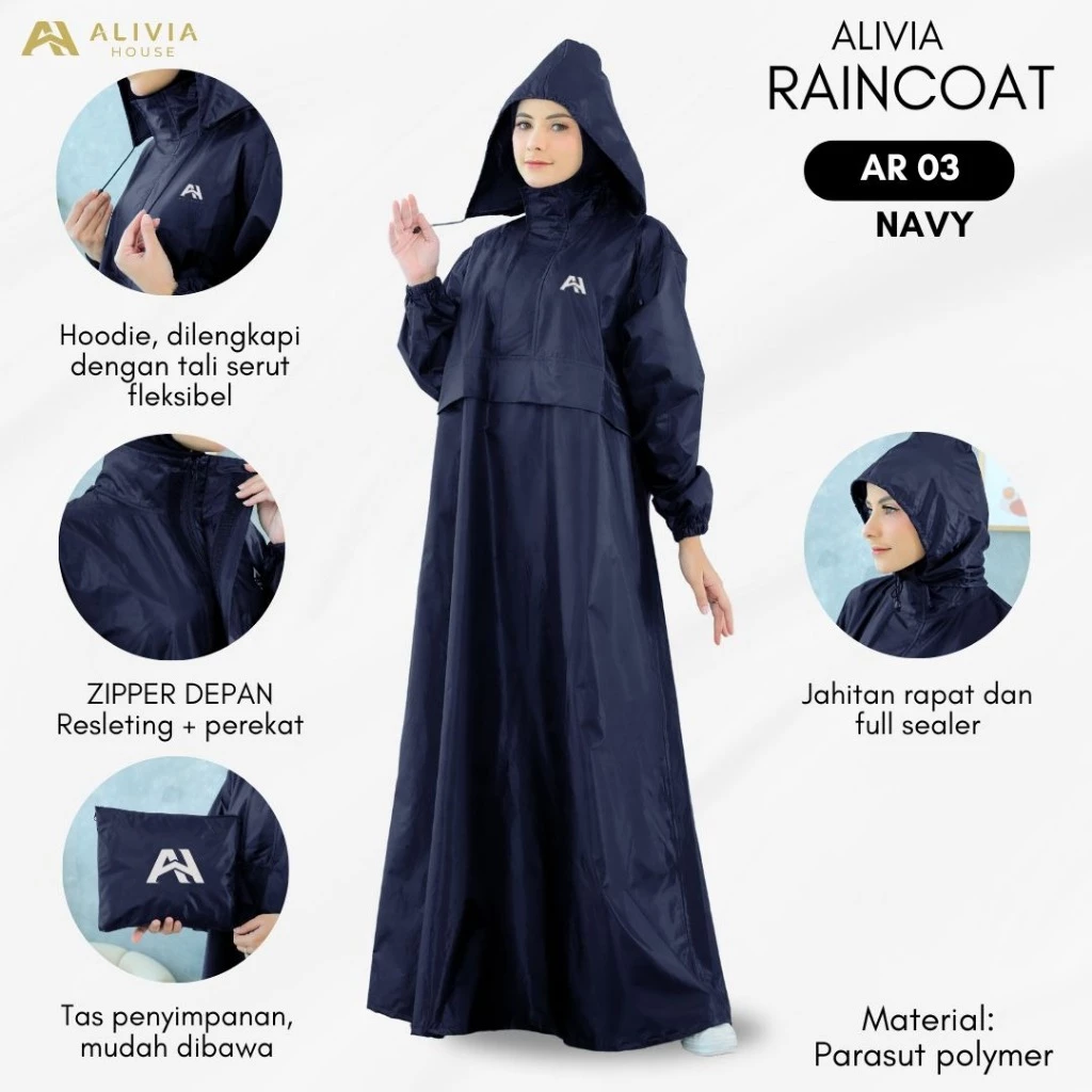 เสื้อกันฝน ALIVIA 03 สำหรับผู้ชายและผู้หญิง thumbnail 8