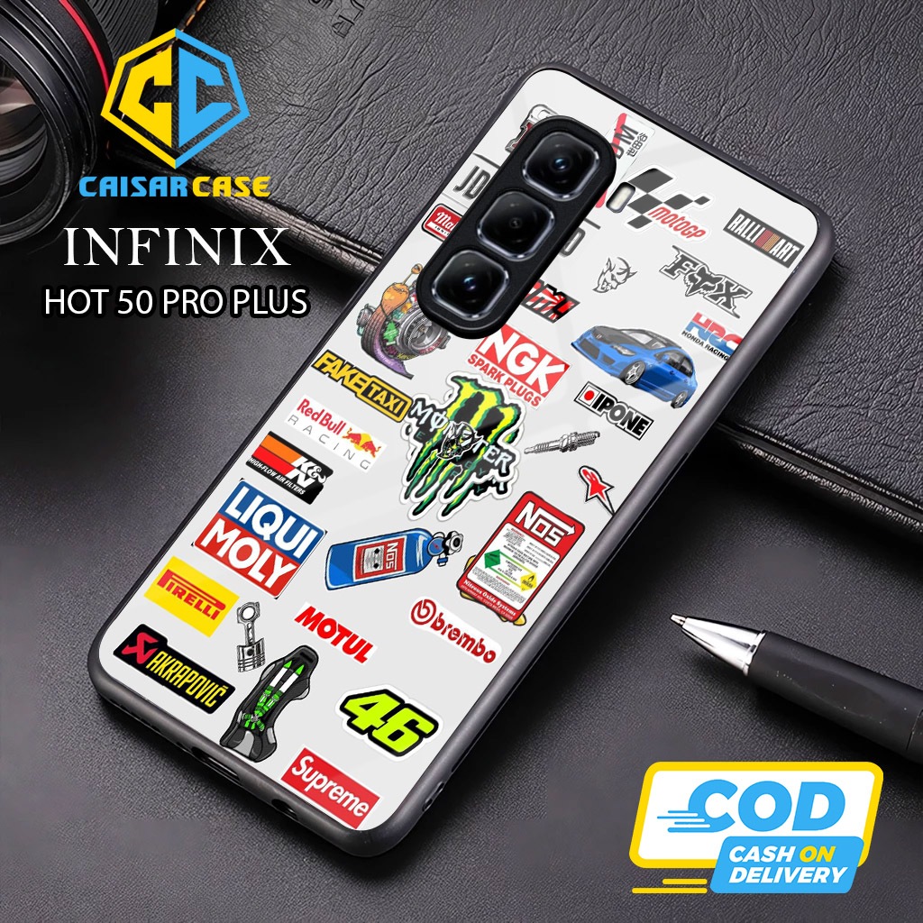 เคส Infinix Hot 50 Pro Plus - Infinix Hot 50 Pro Plus Glass Softcase - เคส Infinix Hot 50 Pro Plus -