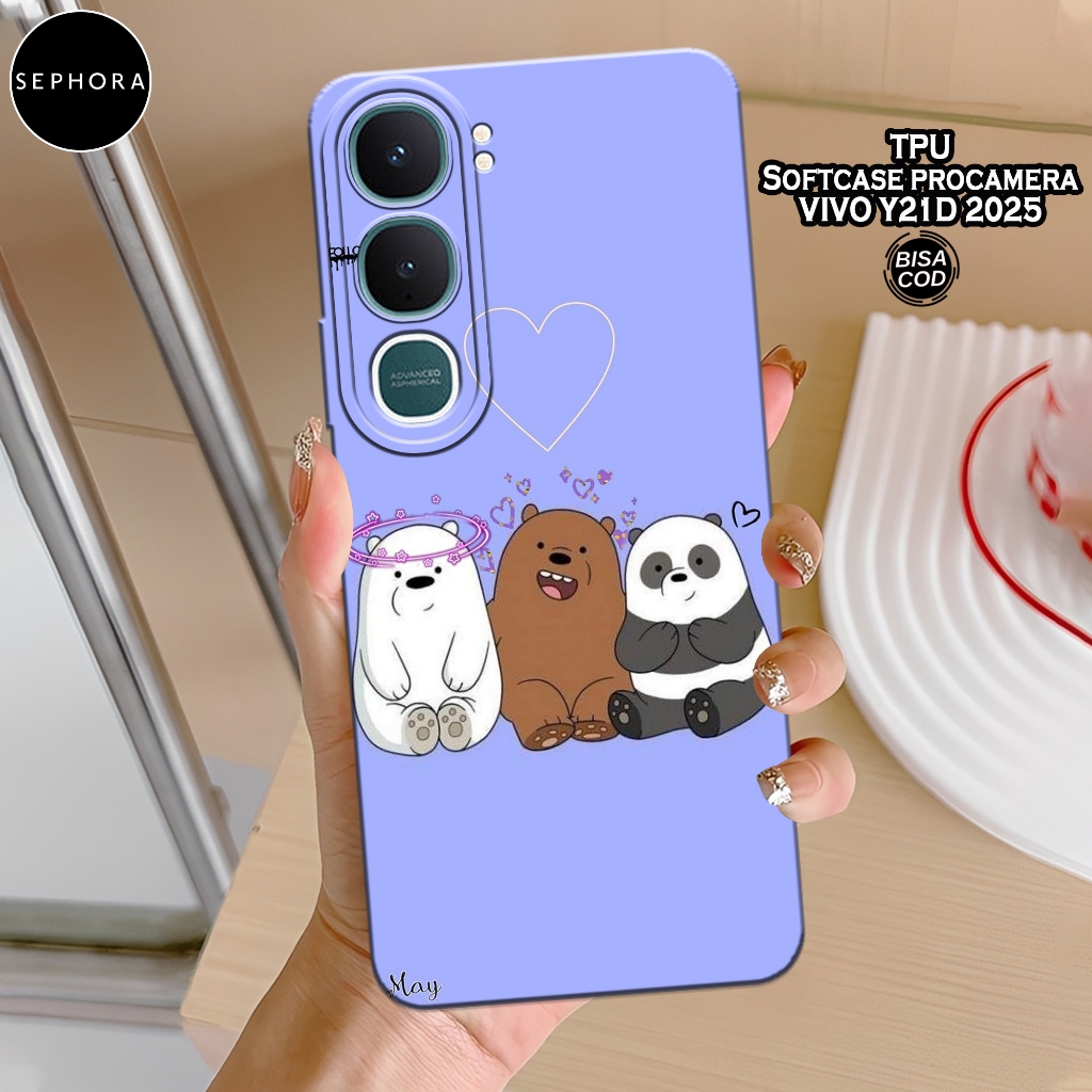เคส HP ใหม่ล่าสุด VIVO Y21d 2025 - เคสแฟชั่น Bear - Softcase VIVO Y21d 2025 - เคสกล้อง Pro - เคส VIV