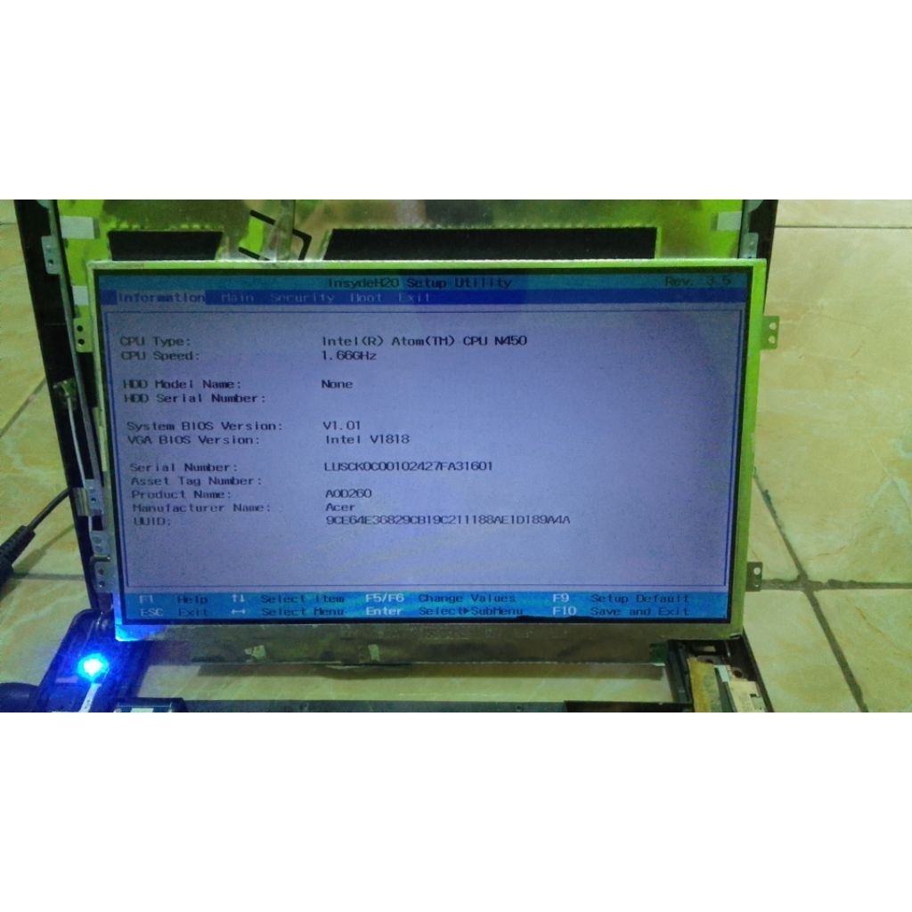 โน๊ตบุ๊ค LCD 10 IN 40 PIN USED MINUS