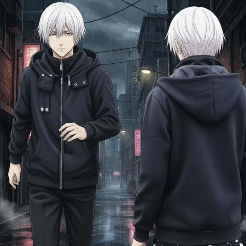 เสื้อแจ็คเก็ตอนิเมะสีดําธรรมดา Tokyo Ghoul