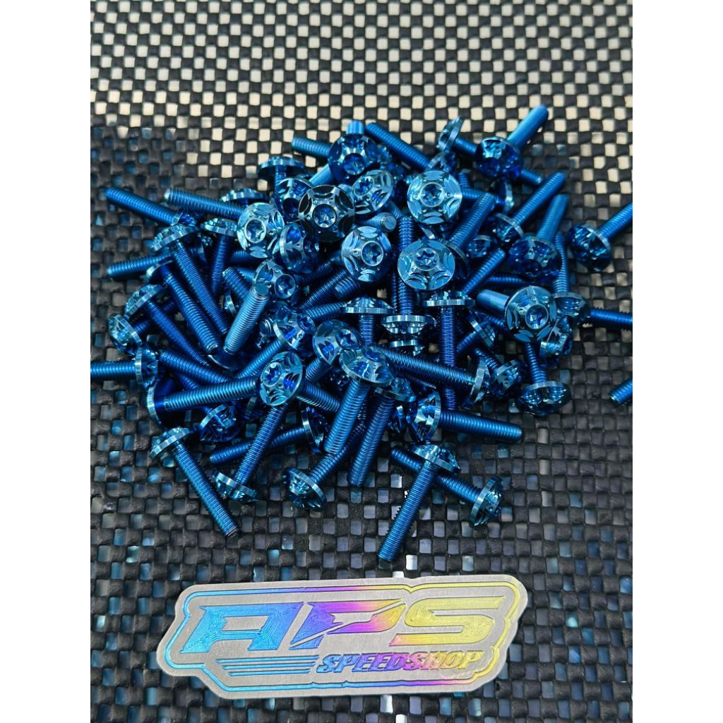 BOLT TITANIUM M6X30 THREAD 10 STAR HEAD TITANIUM GR5