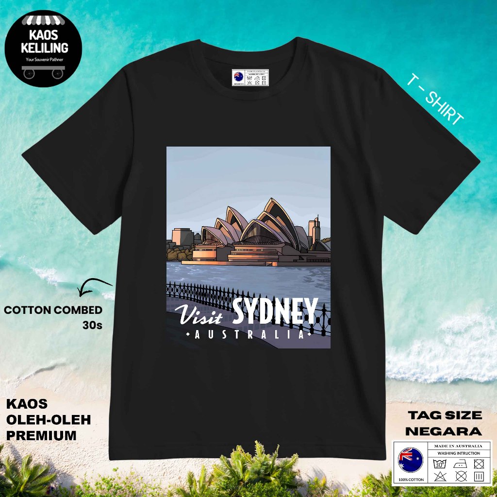 AUSTRALIAN SOUVENIR เสื้อยืด 5 พร้อมต้นฉบับ AUSTRALIA LABEL TAG ของขวัญพรีเมี่ยม SOUVENIR CLOTHES