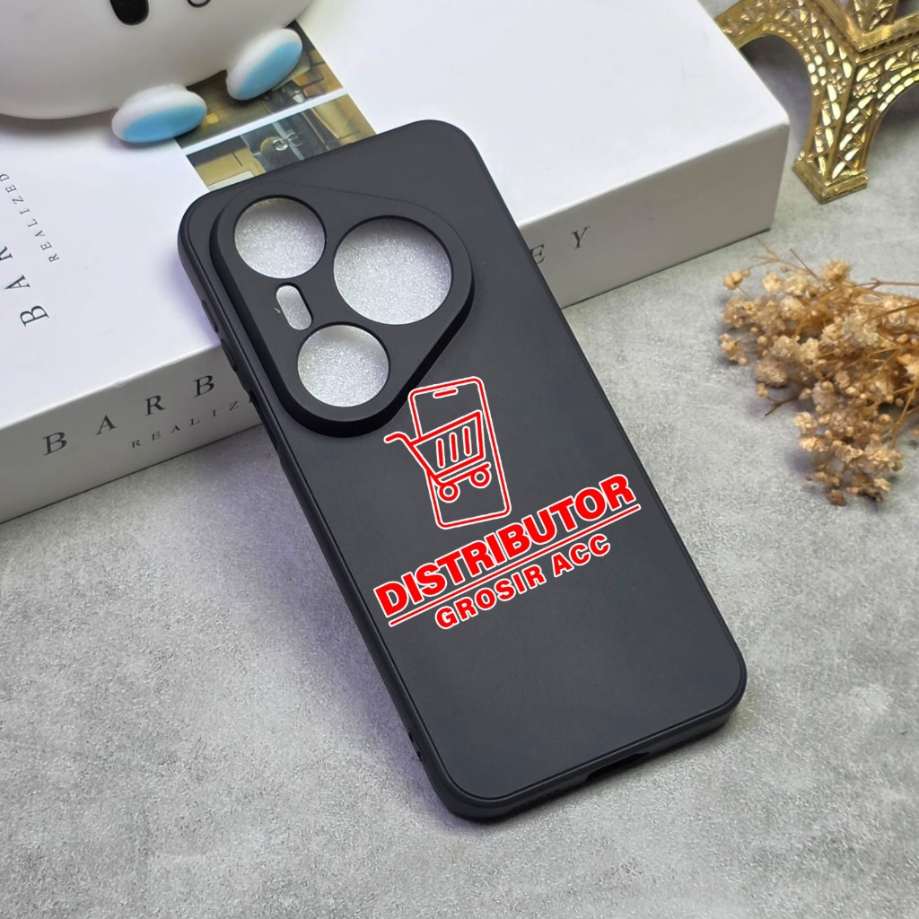 HUAWEI PURA 80 PRO HUAWEI PURA 80 ULTRA CASE MACAROON BLACK PREMIUM SOFT CASE BLACK HUAWEI PURA 80 P