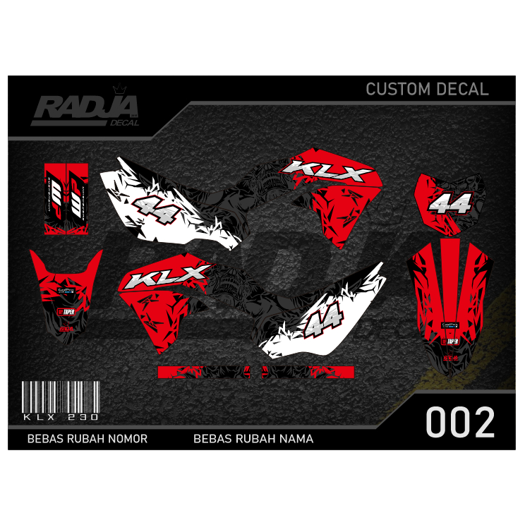 STABILO UNGU HIJAU MERAH DECAL STICKER KLX 230 (002) FULLBODY STICKER DECAL KAWASAKI RS SE 2019 2020