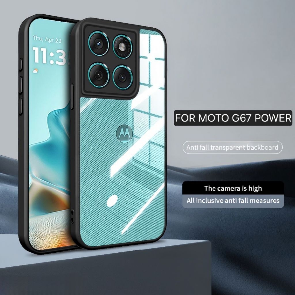Motorola G67 Power 5G Case Hybrid Casing โปร่งใสกันกระแทก
