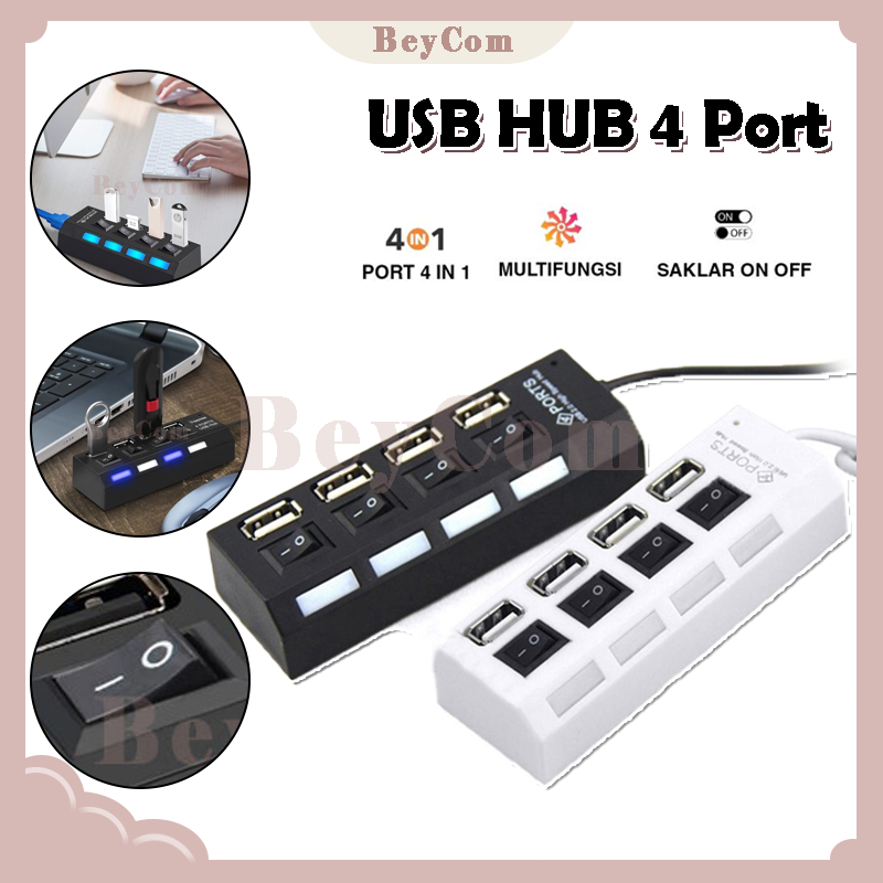 ฮับ USB 4 พอร์ต/USB สวิตช์เปิดปิดฮับ/เอาต์พุตพอร์ต USB บน