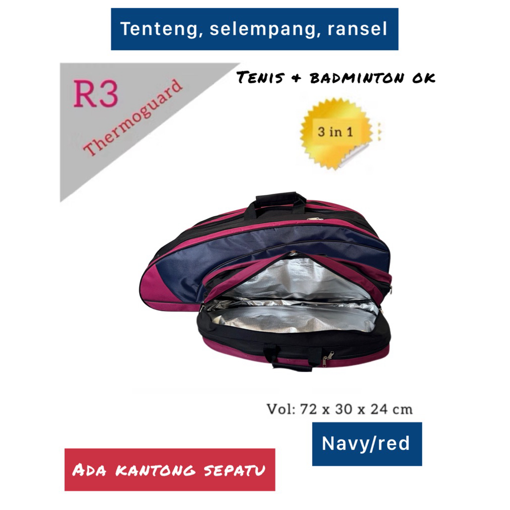 DR3YT BADMINTON CKET BAG 3R THICK BACKPACK