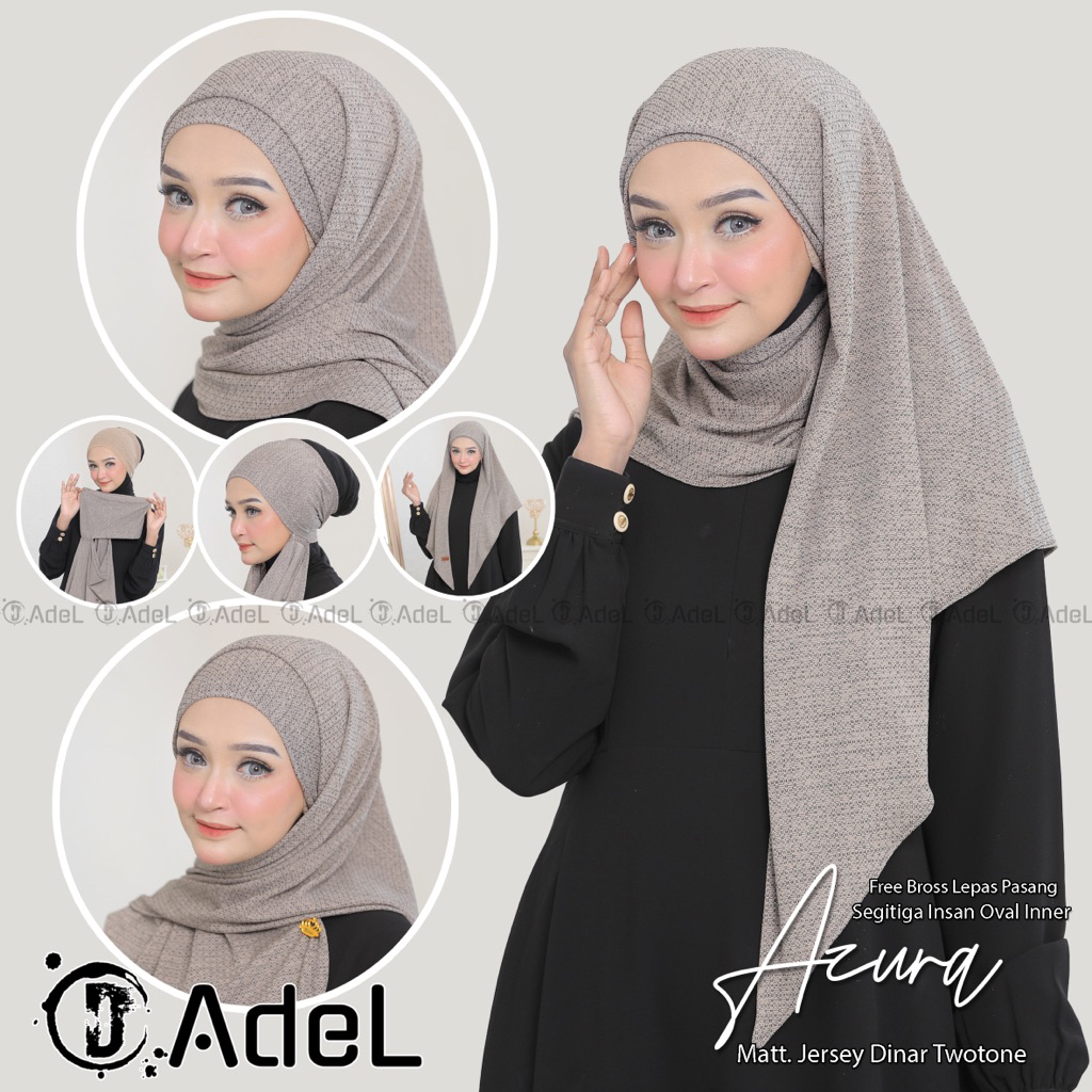 ฮิญาบสามเหลี่ยมสําเร็จรูปพร้อมด้านในปรับระดับได้ | Azura Azura Azura | สินค้าต้นฉบับโดย d_Adel