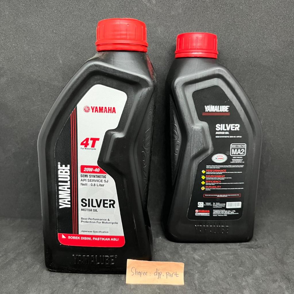 MESIN YAMALUBE SILVER 4T MANUAL OIL 0.8 L / YAMAHA MOTORCYCLE ENGINE OIL 800 ML SAE 20W-40