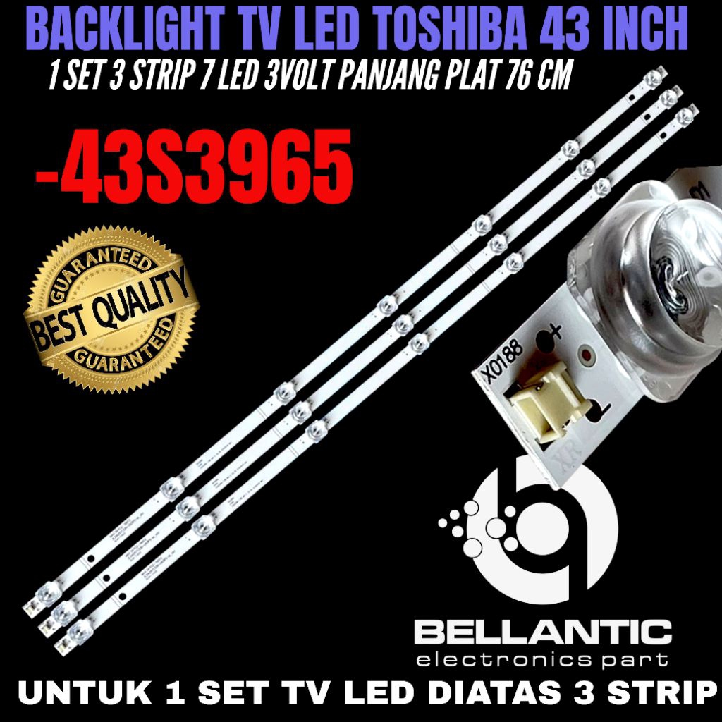 TOSHIBA 43 INCH LED TV BACKLIGHT 43S3965 TOSHIBA 43 INCH TV BACKLIGHT