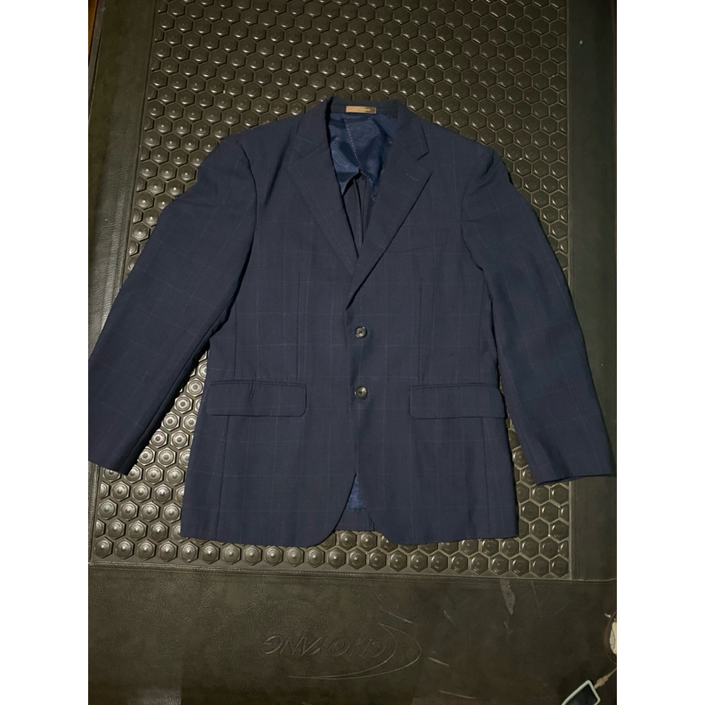 BLAZER JAS LUXURY ERMENEGILDO ZEGNA collab BRENTWOOD TARTAN NAVY LUXURY BRANDE