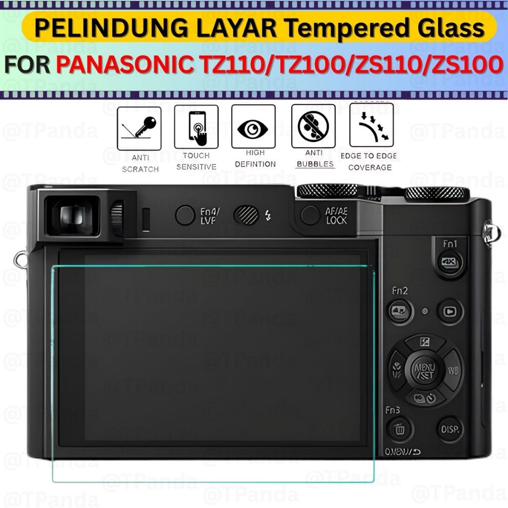 LAYER PANASONIC LUMIX TZ110/TZ100/ZS110/ZS100 กระจกนิรภัยป้องกันหน้าจอกล้อง Anti-Scratch LCD กล้อง T