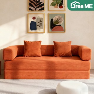 Sofa Ruang Tamu Lipat Minimalis 3 Kursi Bahan Vacuum Anti Bau, Rangka Kuat & Sandaran Bisa Dilepas Sofa Bed