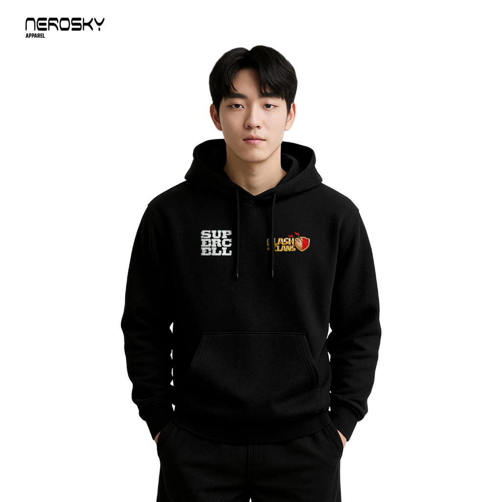 เสื้อฮู้ด Clash Of Clans | Game Coc เสื้อฮู้ดสีดํา Type 4