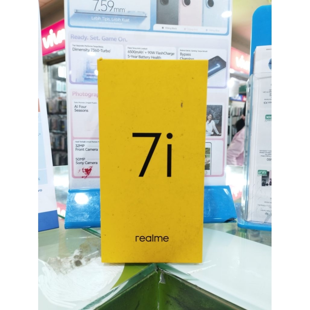 HP Realme 7i Phone Box - กระดาษแข็งเปล่า Realme-7i มือสอง 0ri9inaI