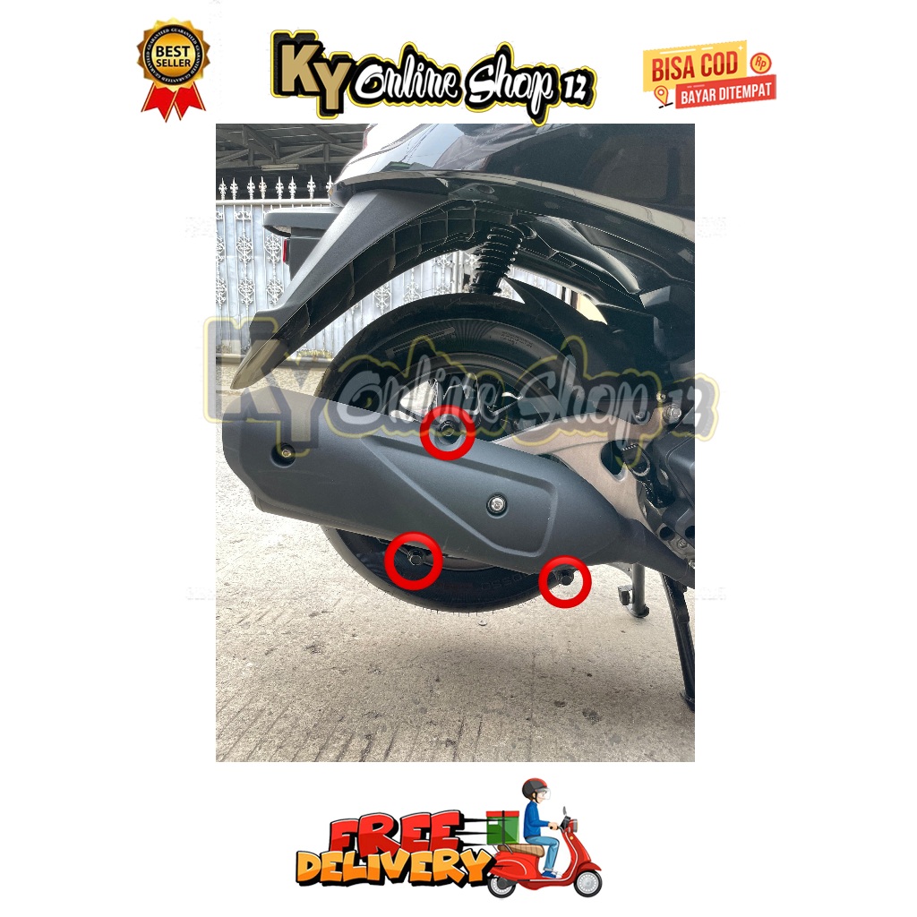 UPPER / LOWER EXHAUST BOLT (3 BOLT) STYLO 160 NEW ABS CBS 2024 - 2025 HONDA MODEL 2 KEY STANAKES CRA