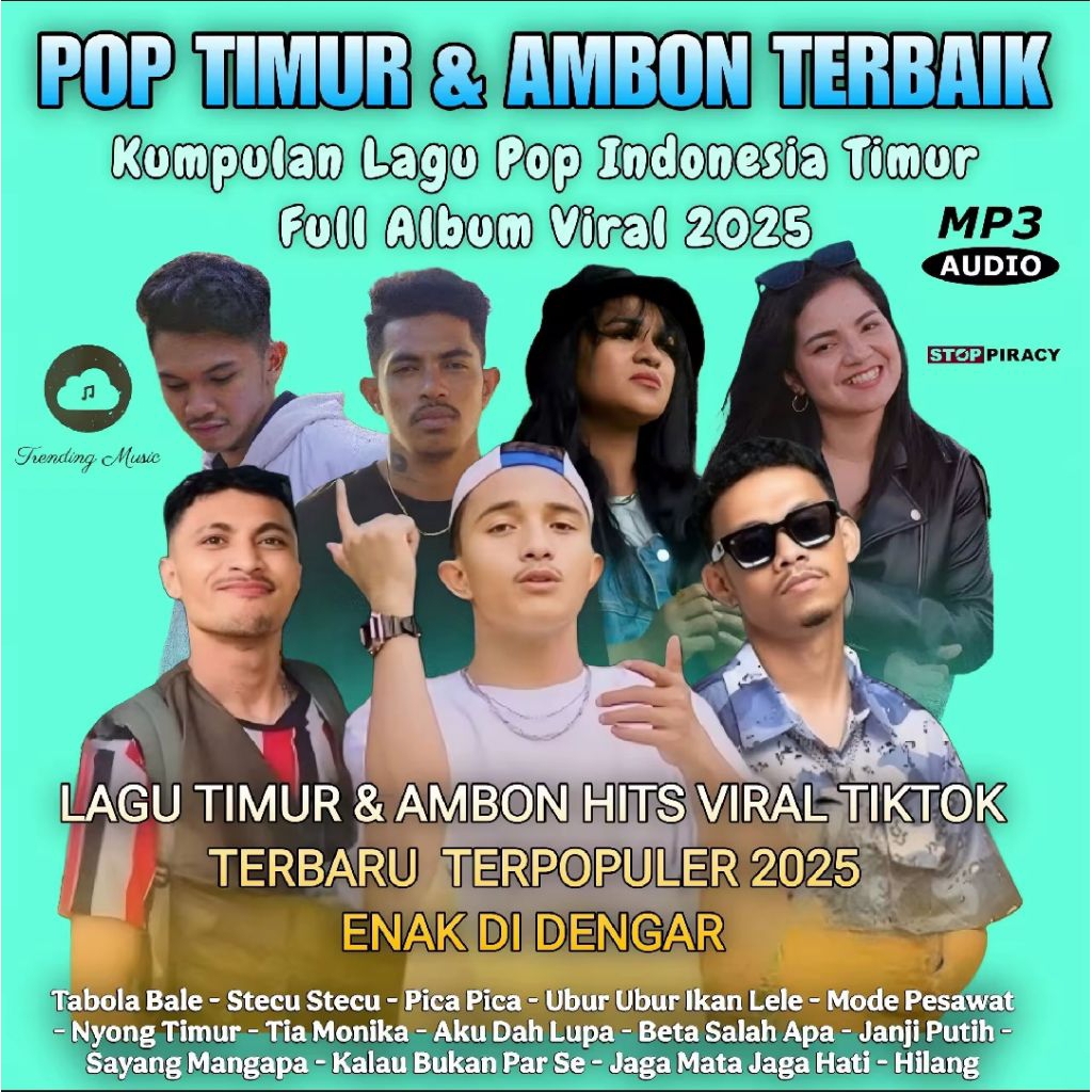 MP3 CD CASSETTE OF EAST INDONESIAN POP SONGS - MP3 EAST SONGS - MP3 AMBON SONGS - MP3 CD AMBON SONGS