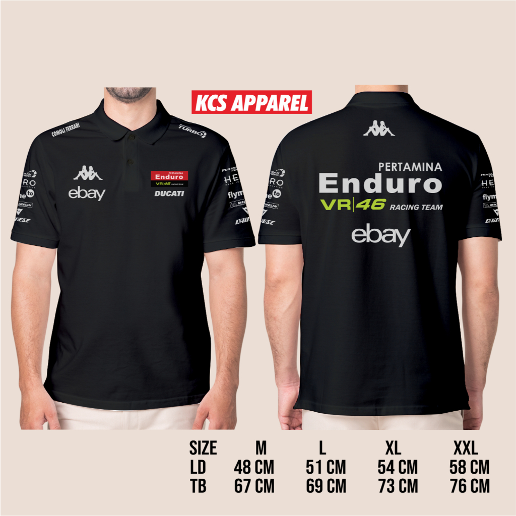 Vr 46 racing team motogp kcs เสื้อโปโลเครื่องแต่งกาย
