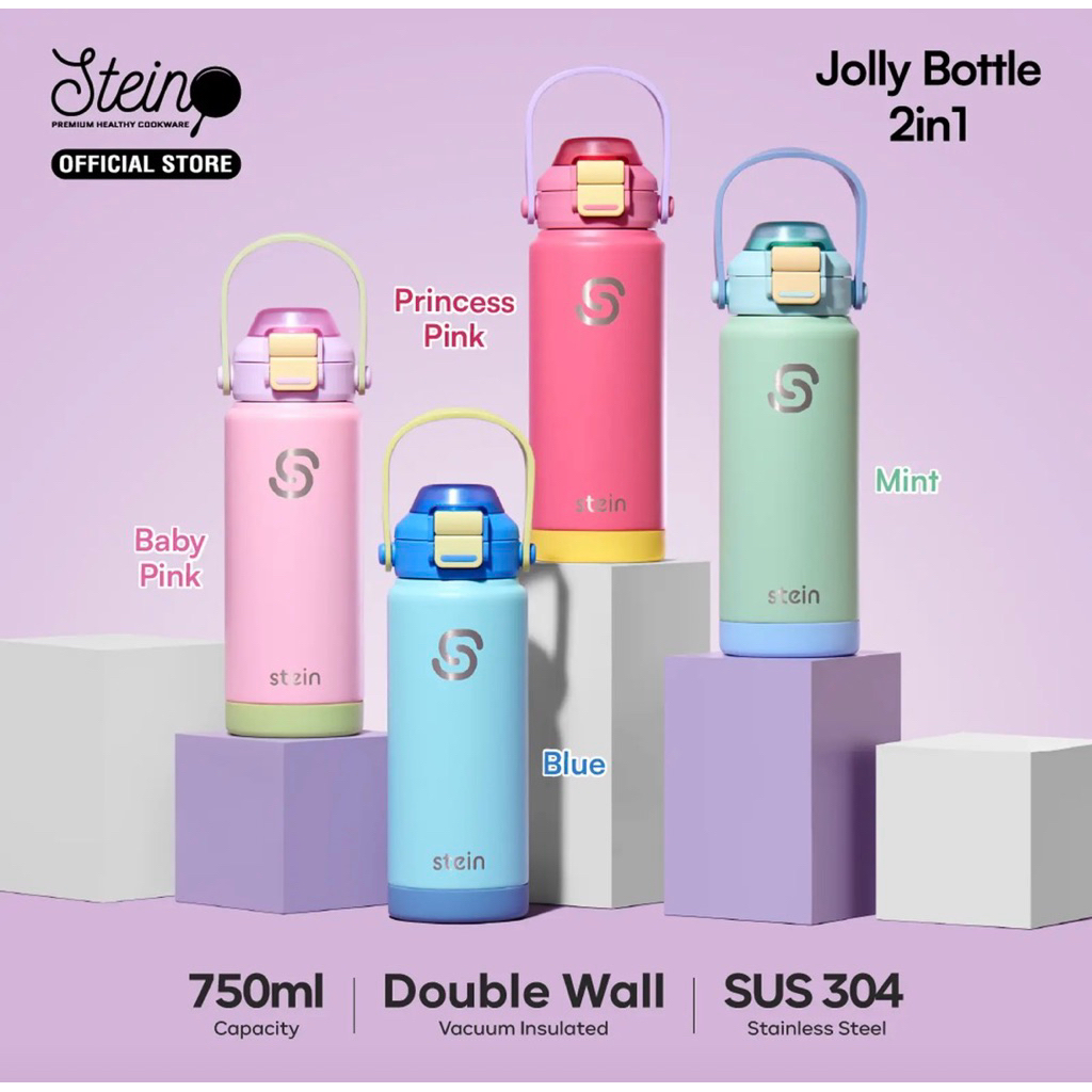 Stein Tumbler Jolly Bottle 2in1 - Dual-Function Drinking Bottle ความจุ 350 ml, 500 ml และ 750 ml