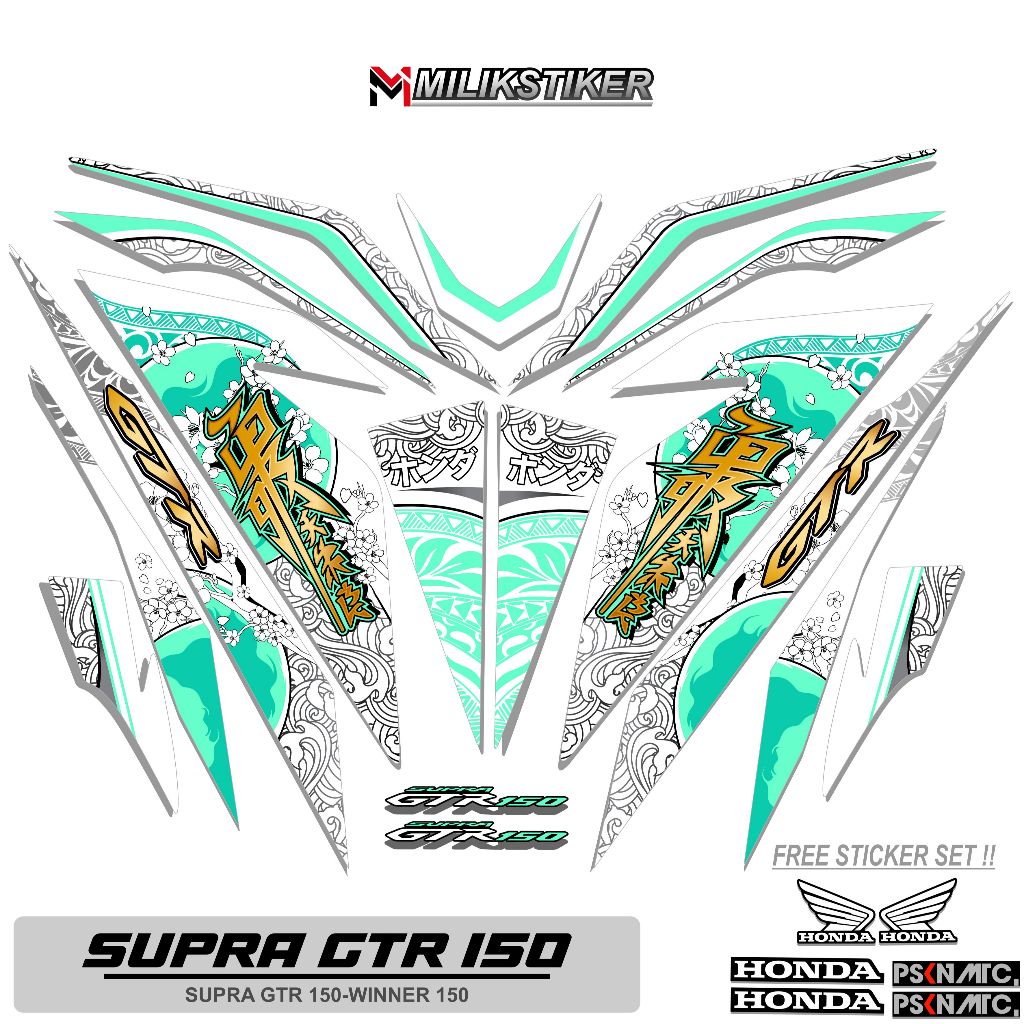 SUPRA GTR 150 STRIPING MOTIF 017 / SUPRA GTR VARIATION STRIPING / VARIATION MOTORCYCLE STICKER / SUP