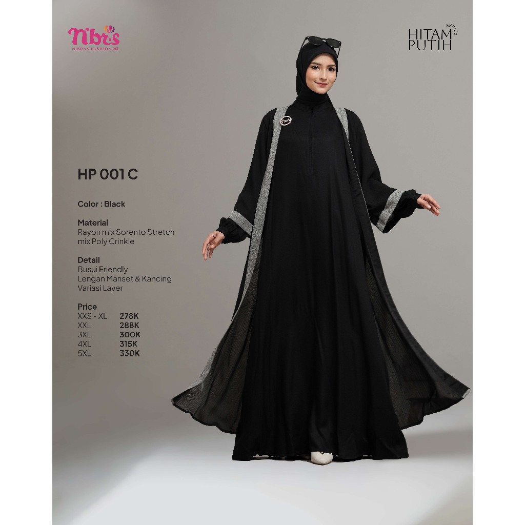 Nibras Gamis HP 001C Rayon Sorento Stretch Elegant HP 001 C
