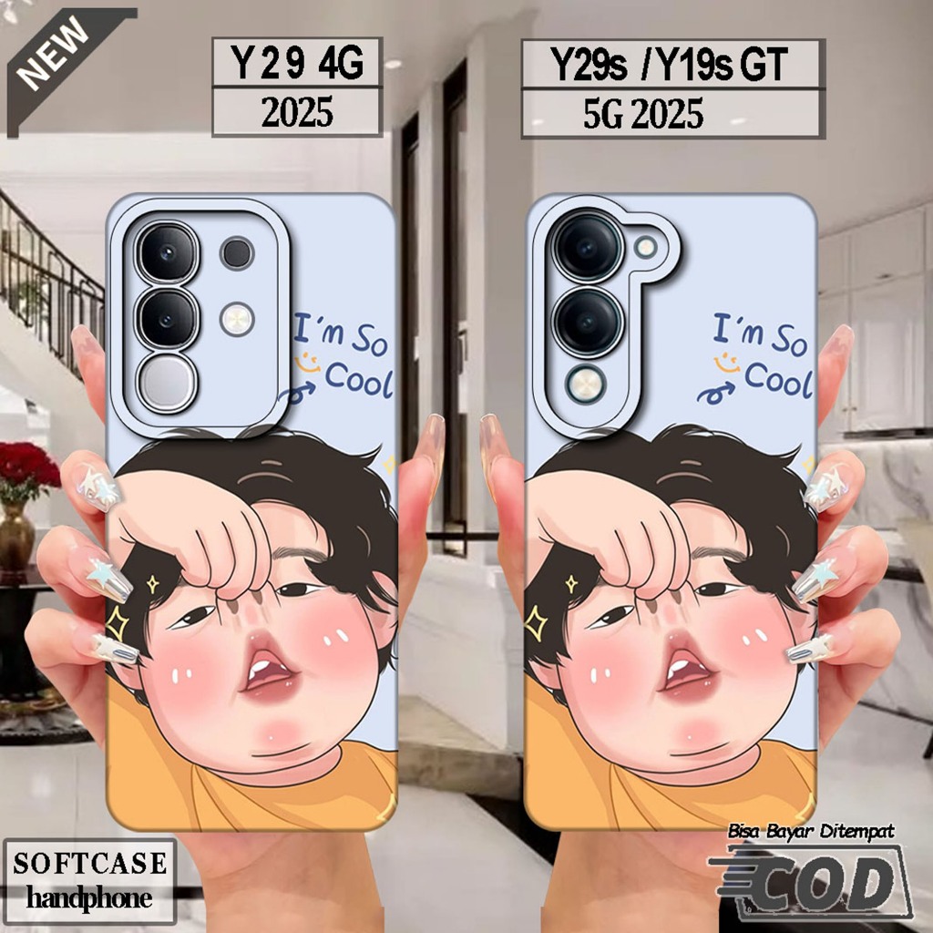VIVO Y29 4G Silicone - เคส VIVO Y29S - เคส VIVO Y19S GT _เคส softcase สีดําใสยืดหยุ่นสุดเท่