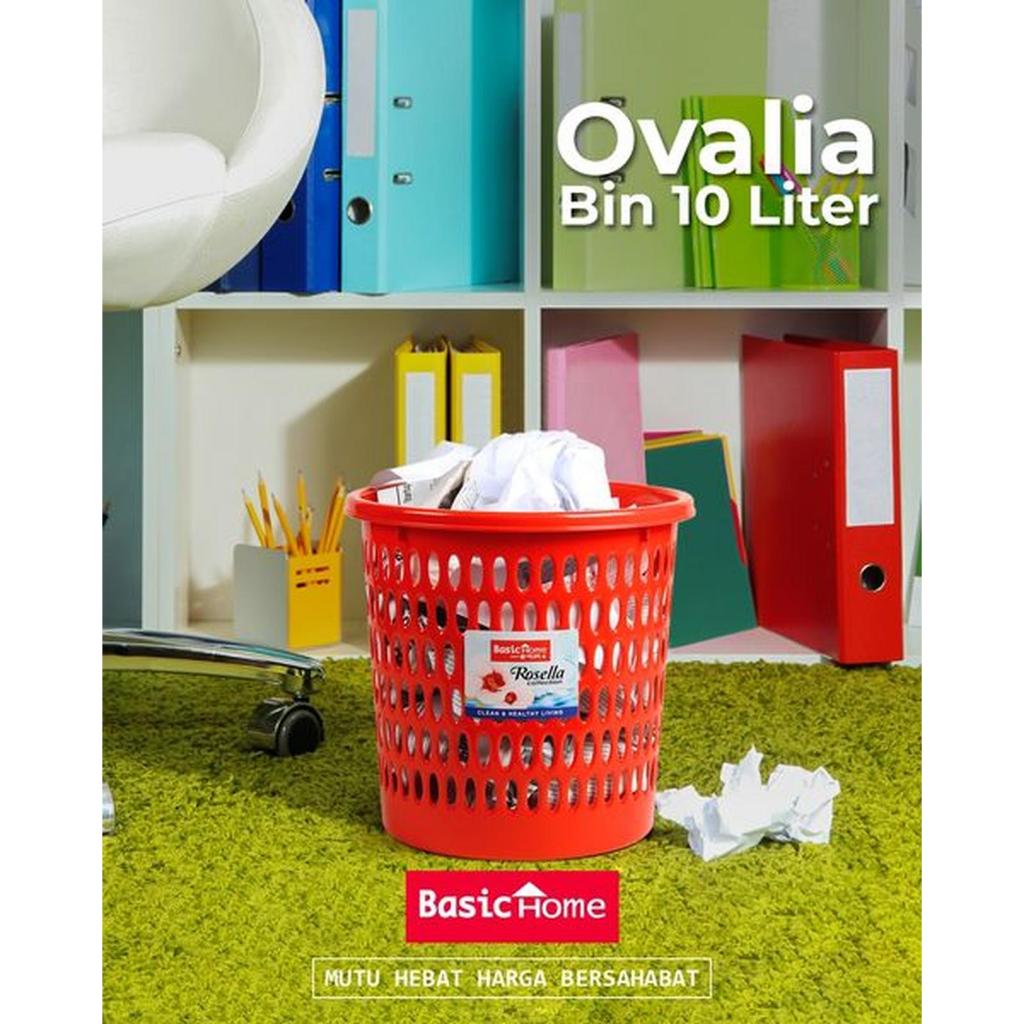 Basic Home Ovalia Bin 10 ลิตรถังขยะ BHC-2 Ovalia 10ltr bin BHC2 Basic Home ถังขยะพลาสติกกลม Ovalia B