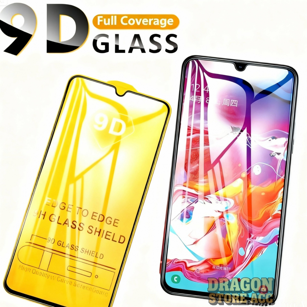 LAYAR TG กระจกนิรภัยใส 9D เต็มหน้าจอ Samsung A02 A03 A04 A04E A05 A05S A06 A07 A10 A11 A12 A13 A14 A
