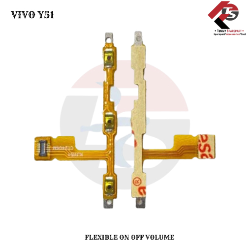 TOMBOL FLEXSIBLE POWER ON OFF ปุ่มปรับระดับเสียง VIVO Y51 Y51L ต้นฉบับ